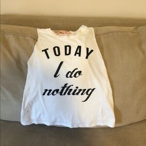 Women’s Cropped Tank Top with Black Print